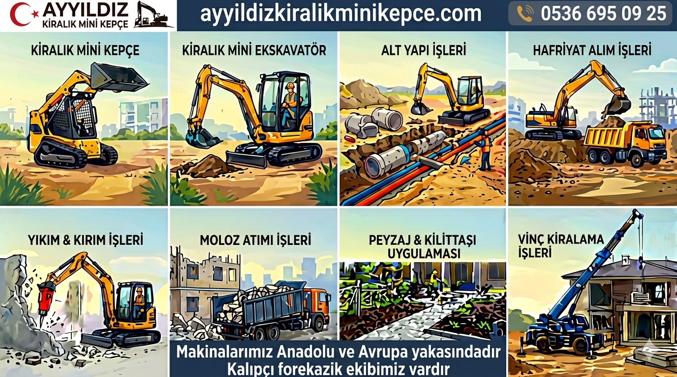 Kocaeli Kiralık Mini Kepçe Hizmetleri